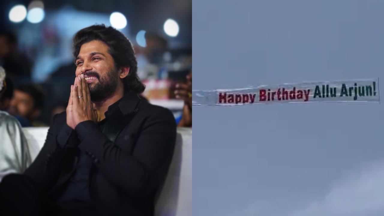 US production house goes airborne to wish Allu Arjun 'Happy B'Day'