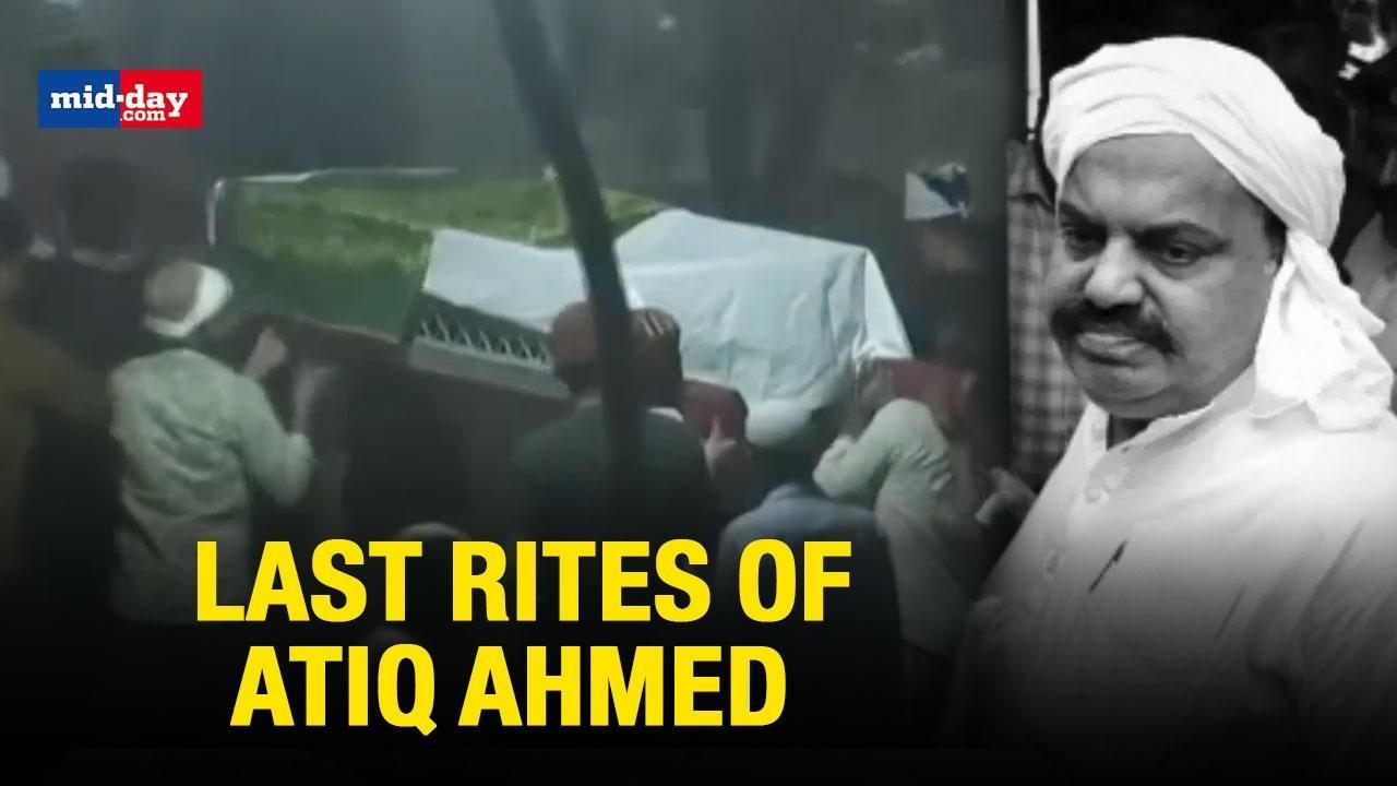 Last Rites Of Atiq Ahmed, Brother Ashraf Held In Prayagraj