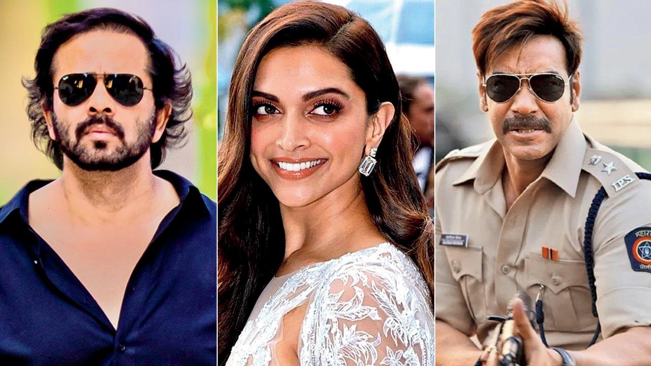 Rohit Shetty, Deepika Padukone and Ajay Devgn