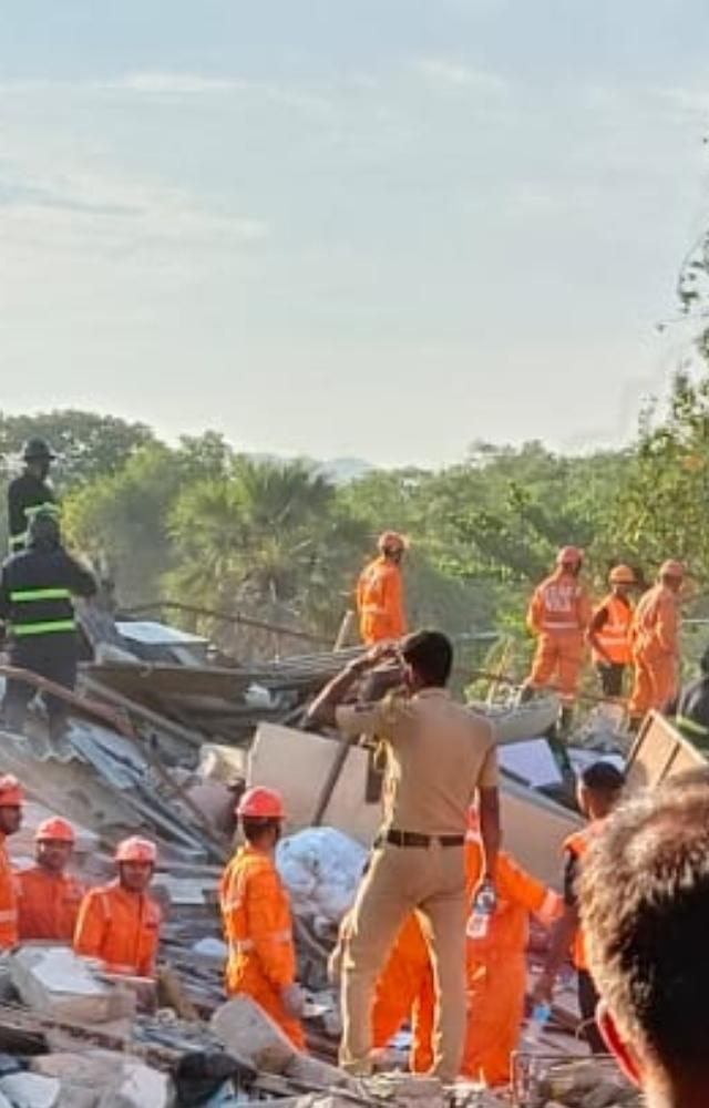A 38-year-old man was rescued on Sunday morning, 18 hours after a two-storey building collapsed