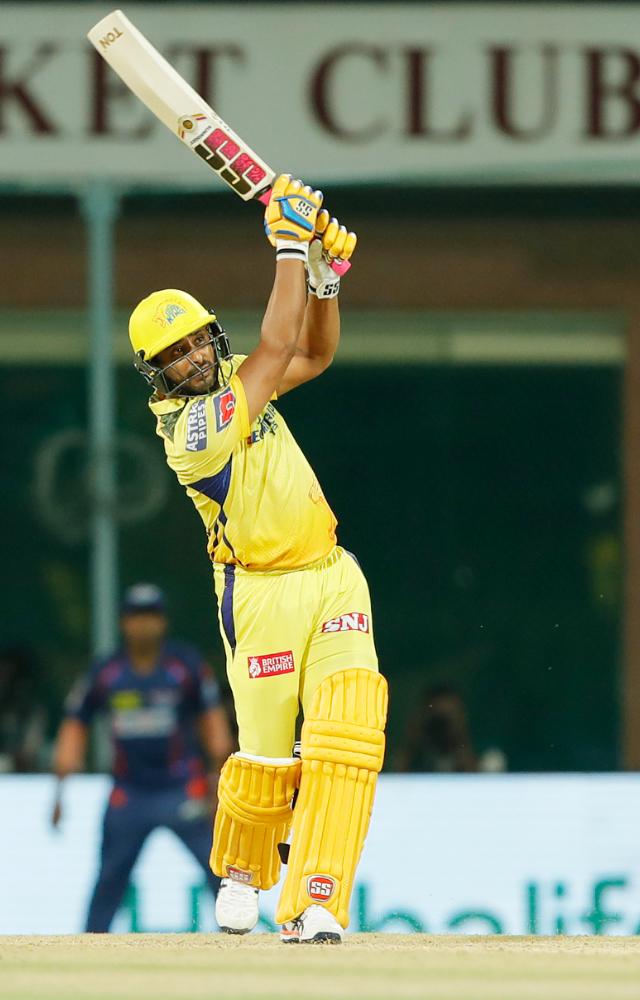 Ambati Rayudu hit two sixes and an equal number of fours in his 14-ball 27 runs