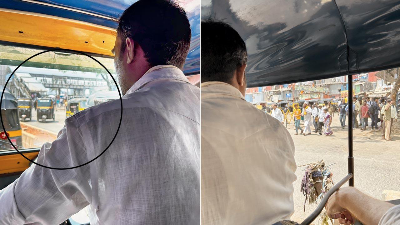 Autos can freely move on the road opposite Bandra station; (right) commuters are not harassed as they move in and out of the station