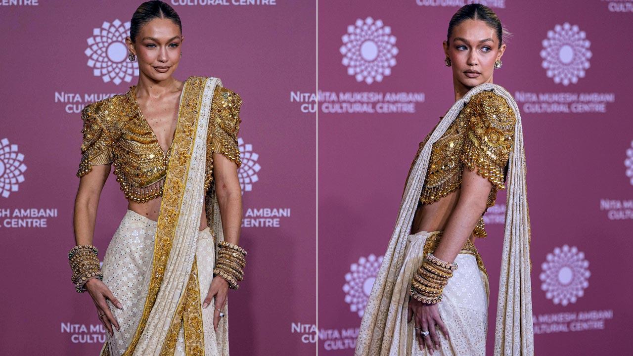 Gigi Hadid steals the show with her desi attire at Nita Mukesh Ambani Cultural Centre