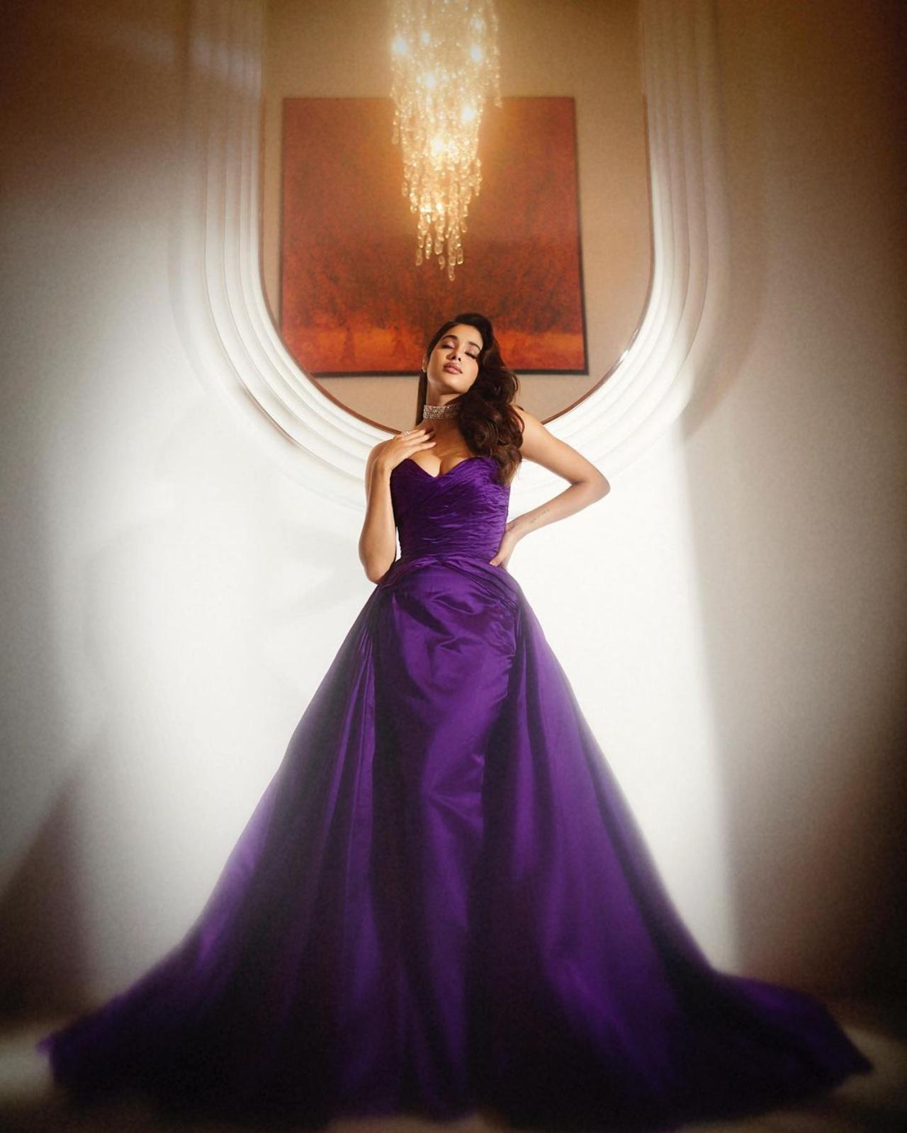 Taking to Instagram, she dropped a string of images of her stylish look in the puprle ensemble. Janhvi's gown stole everyone's attention. Reacting to her look, a netizen wrote, 