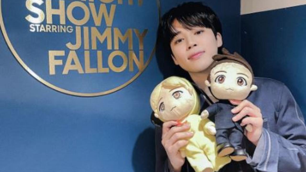 Global K-Pop icon Jimin was seen on American late-night talk show 'The Tonight Show Starring Jimmy Fallon' on March 23, 2023, to promote his album 'FACE'.
 