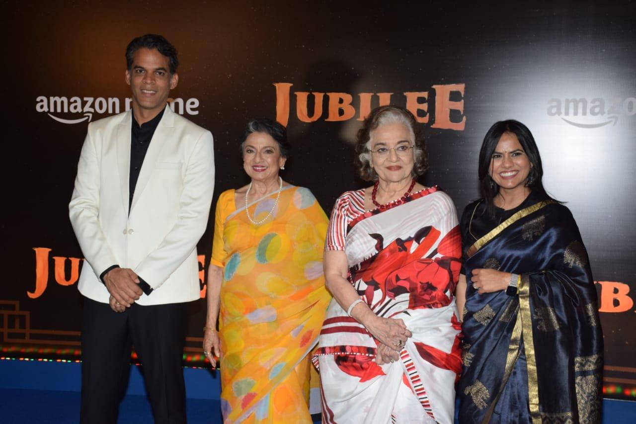 Co-creator Vikramaditya Motwane poses with Tanuja and Asha Parekh. Both actors ruled the Hindi film industry in the 70s and 80s