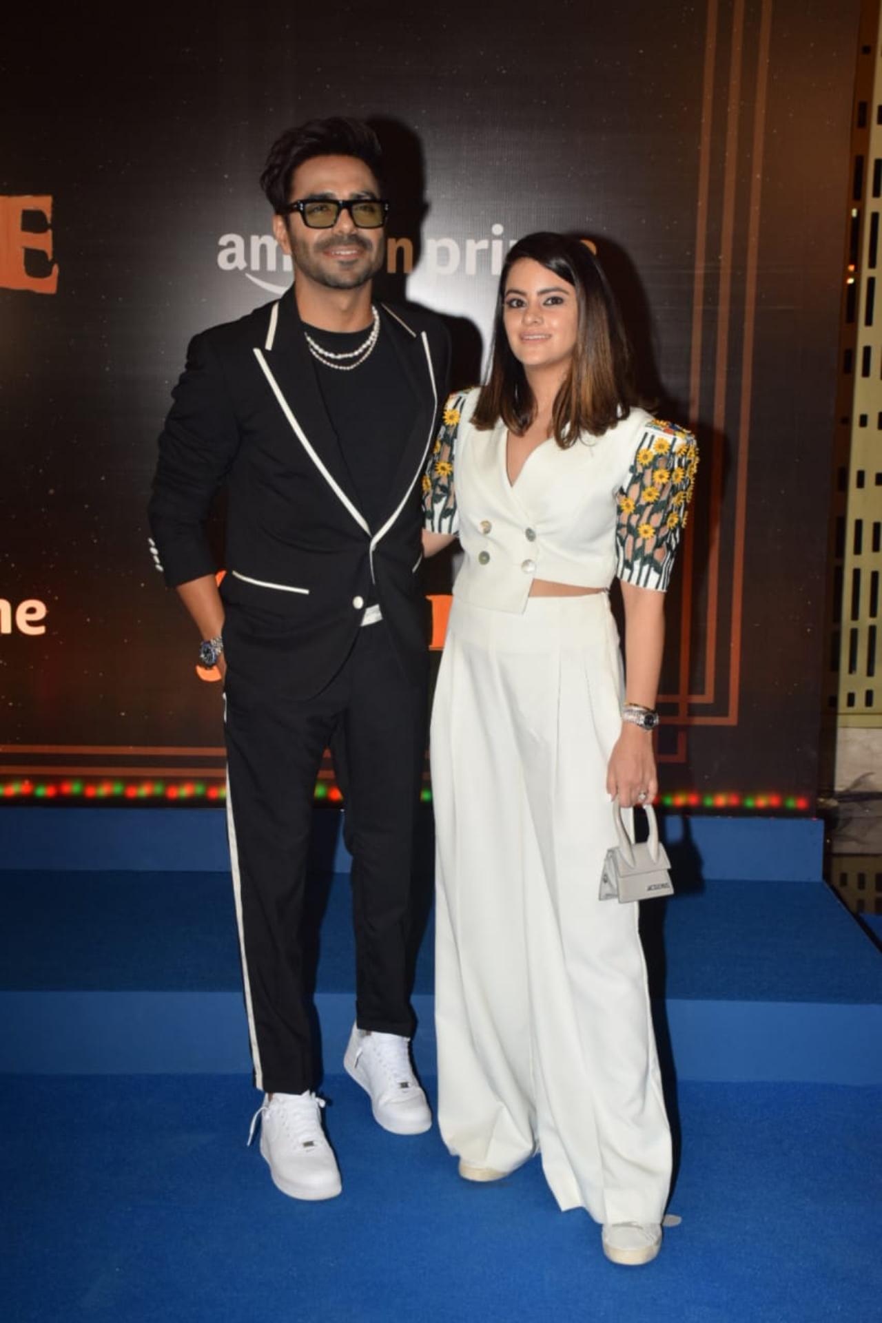 Aparshakti Khurana, who is one of the leads of the show, arrived with his wife for the premiere