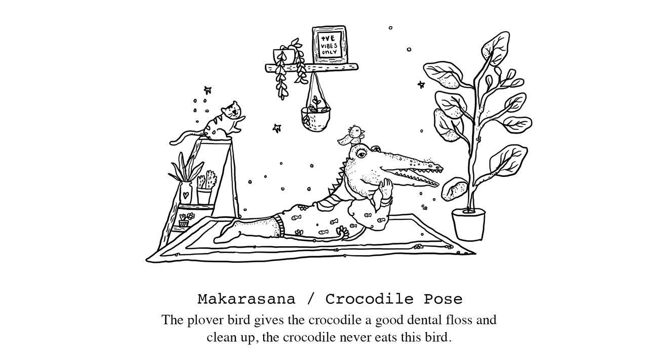 Makarasana (Crocodile Pose) | Steps | Benefits | Precautions | Learn yoga  poses, How to do yoga, Cool yoga poses