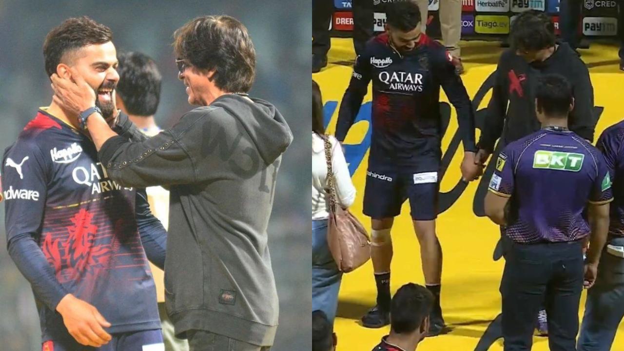 IPL 2023: Shah Rukh Khan teaches Virat Kohli 'Jhoome Jo Pathaan' hook step