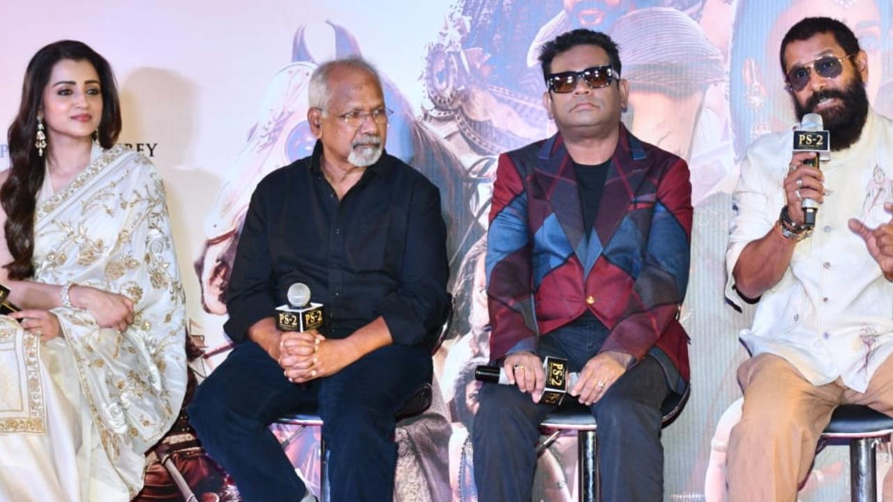 Ponniyin Selvan II director Mani Ratnam and music composer A. R. Rahman also attended a film promotion event in Mumbai.
 