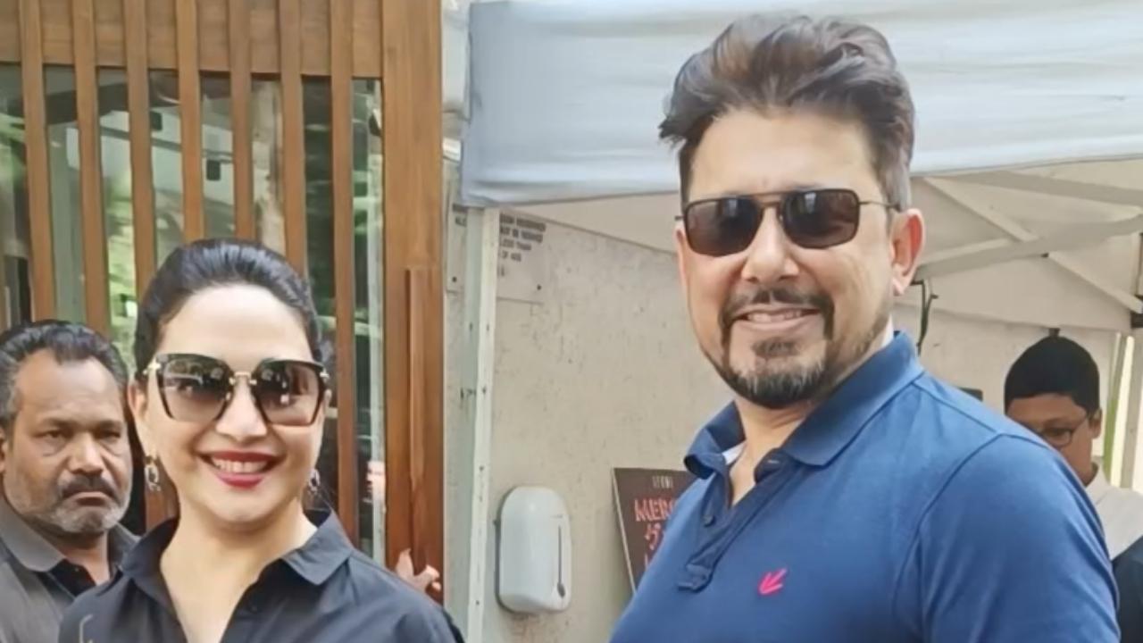 Madhuri Dixit Nene steps out for lunch with hubby