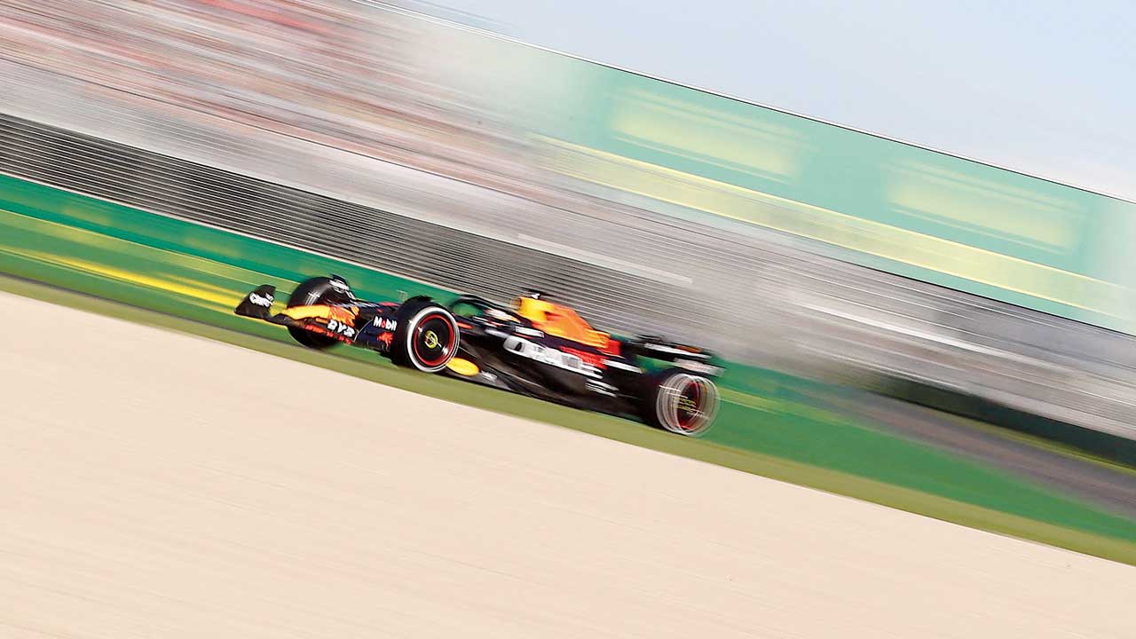 Max Verstappen in his Red Bull car during the Australian GP at Albert Park, Melbourne, on Sunday