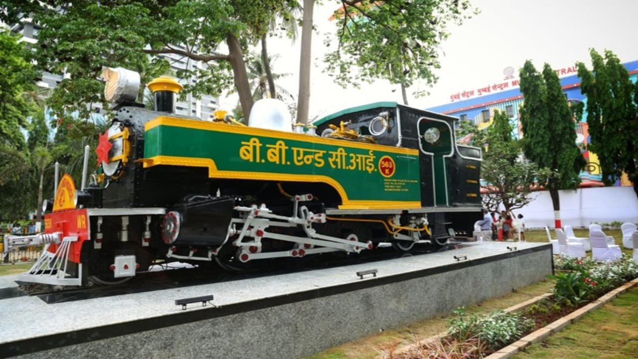 Western Railway has redeveloped the heritage lawn at Mumbai Central alongwith the heritage steam locomotive. Photo/Western Railway