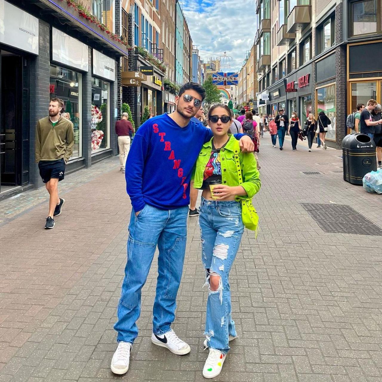 Bollywood actor Sara Ali Khan and her brother Ibrahim Ali Khan are often seen travelling together as they share pictures of their trips on Instagram. This picture is also from one of their trips.