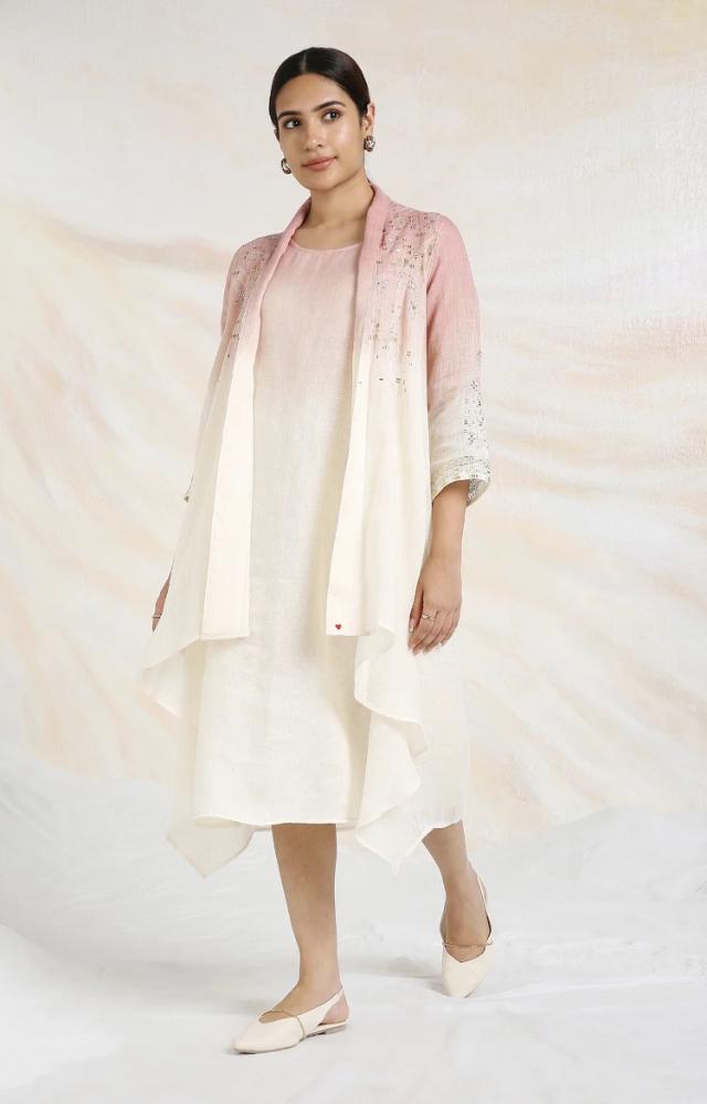 Moonchild jacket paired with a flowy maxi underneath