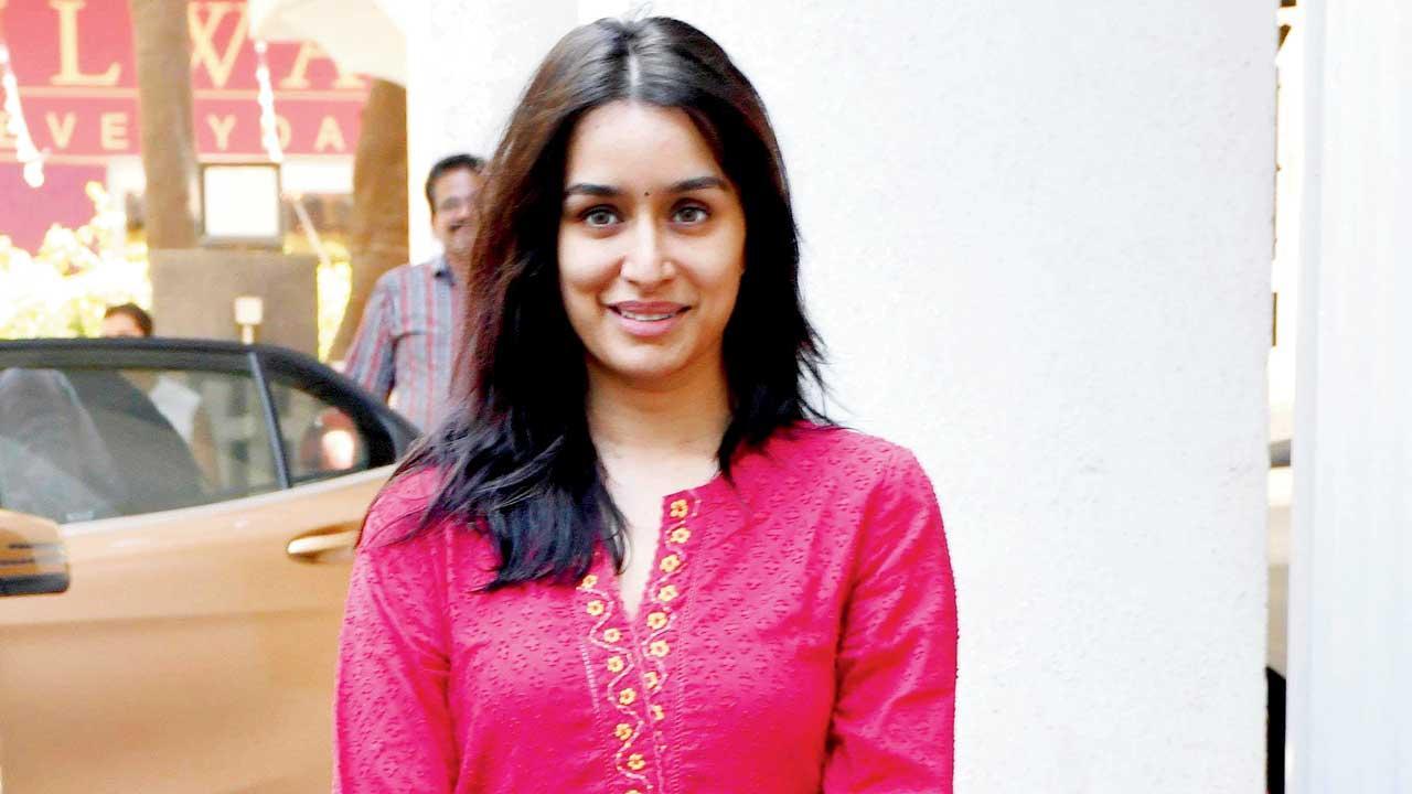 Up and about: Shraddha Kapoor goes makeup-free and rocks pink suit
