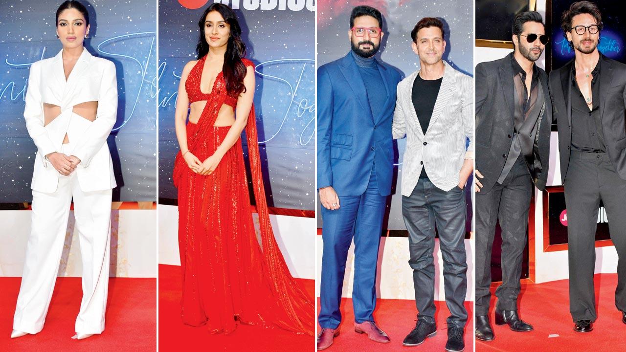 My style: Bhumi Pednekar; What a stunner: Shraddha Kapoor; Dhoom reunion: Abhishek Bachchan with Hrithik Roshan and Brother from  another mother: Varun Dhawan with Tiger Shroff