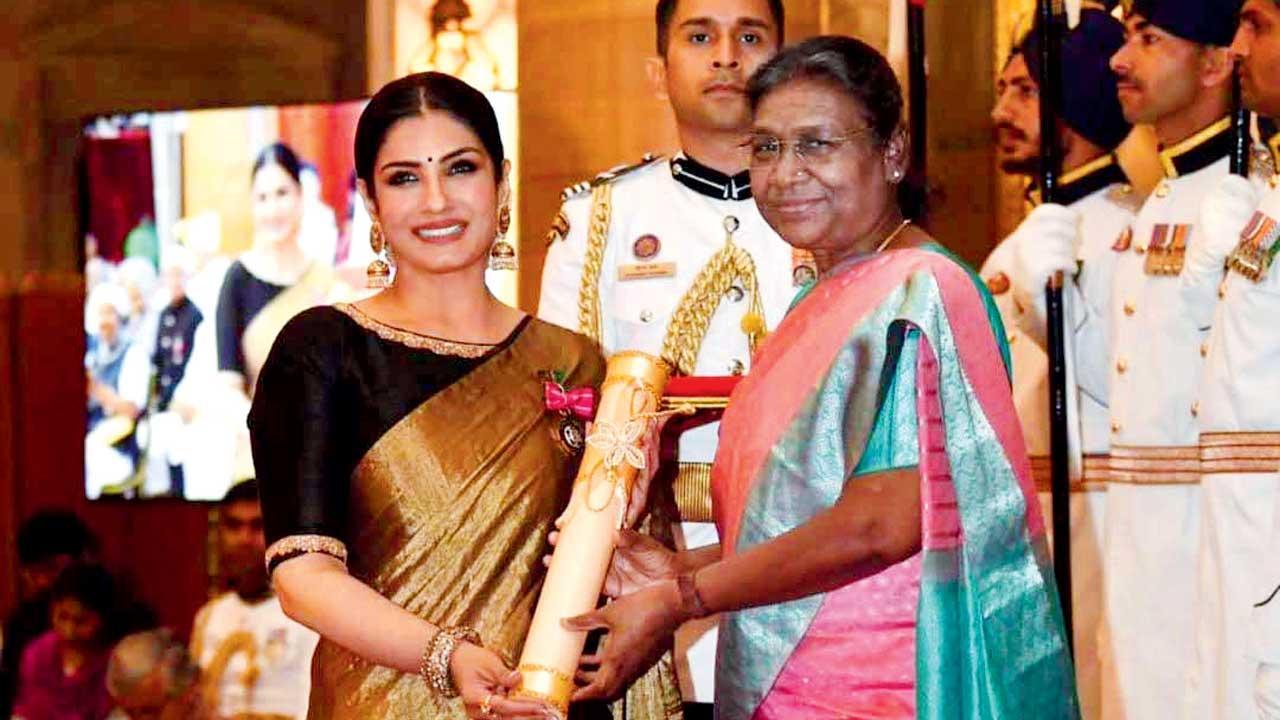 Raveena Tandon: Receiving the Padma Shri in the presence of my family was the best moment