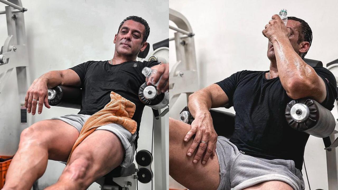 'Halat kharaab', says tired Salman Khan after a rigorous leg day at the gym, see pics!