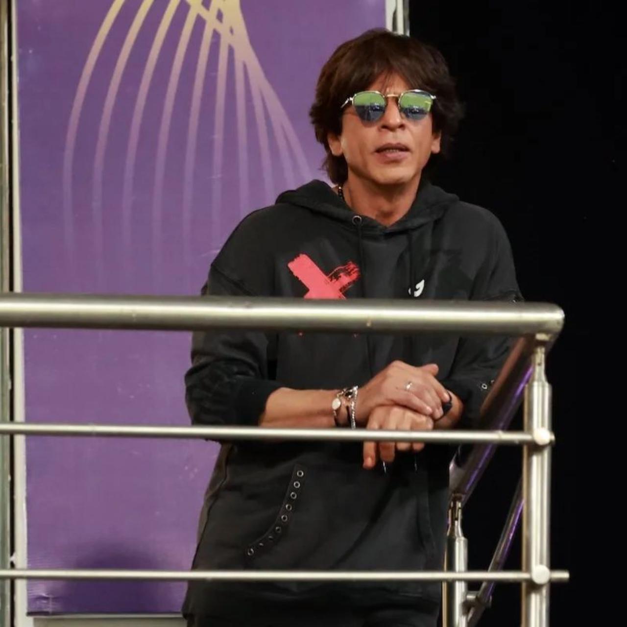 Shah Rukh Khan marked his presence for the first match of his team KKR at their home ground, Eden Gardens, this season. He was accompanied by his daughter Suhana Khan. Juhi Chawla, who is the co-owner of the team, was also spotted at the match (Pic/Twitter)