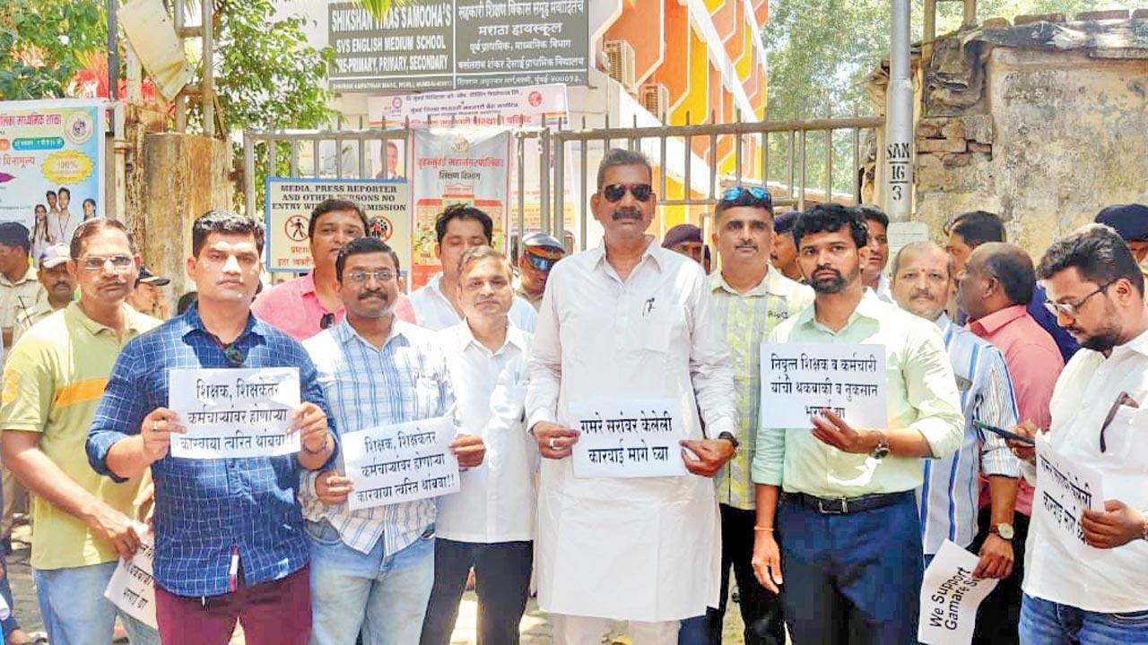 Mumbai: Over 200 protest school principal’s suspension