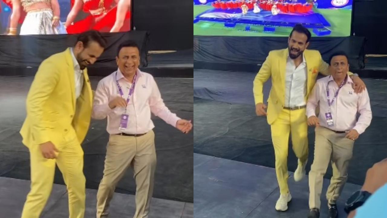 Irfan Pathan and Sunil Gavaskar groove to Rashmika Mandanna's 'Naatu Naatu' performance, watch!