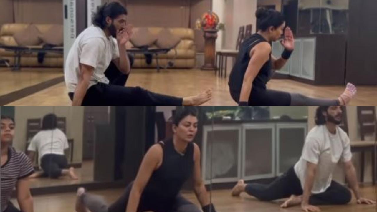 Watch video: Sushmita Sen sweats it out with daughter and ex-BF 36 days post angioplasty