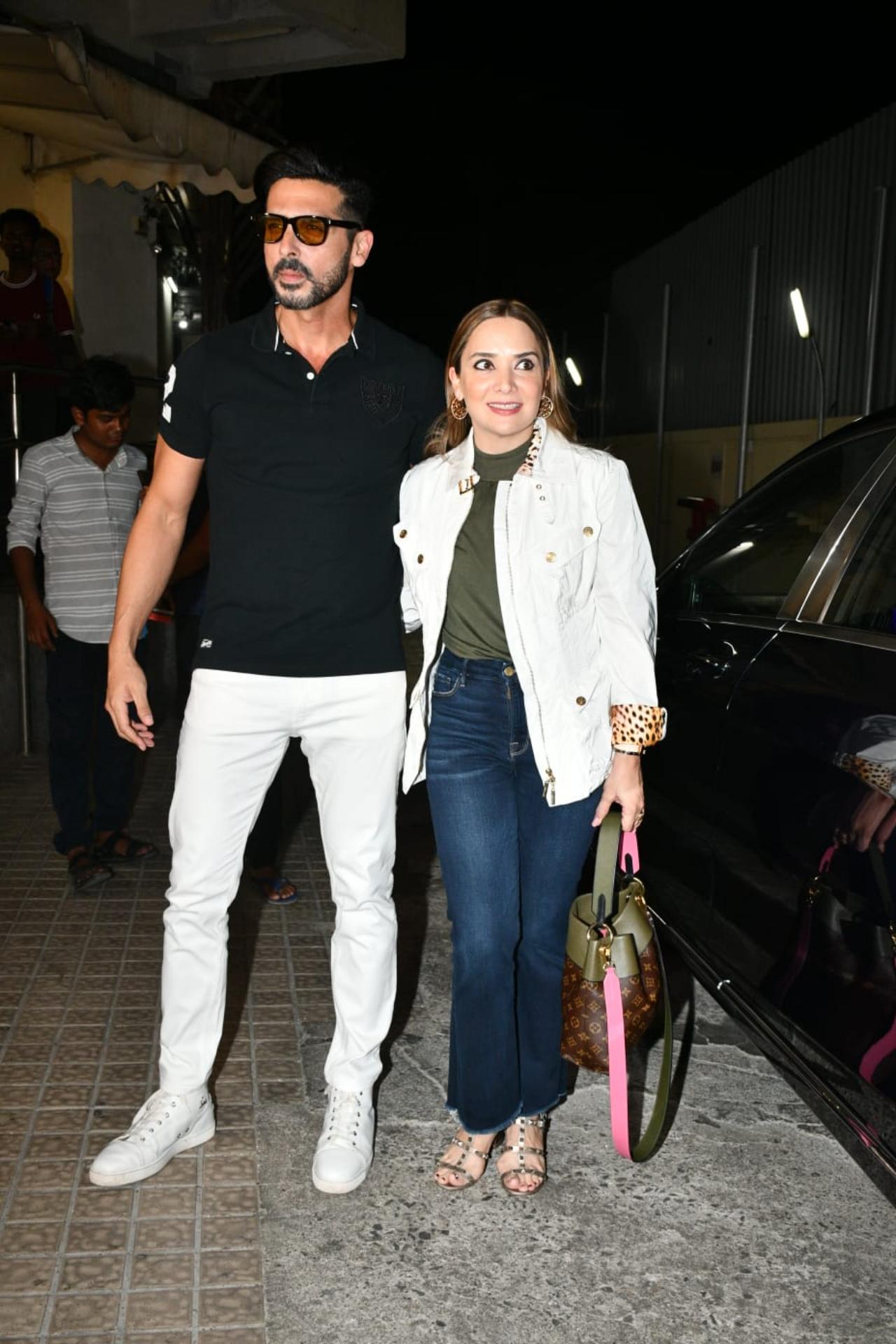 Zayed Khan along with his wife was also spotted at the screening