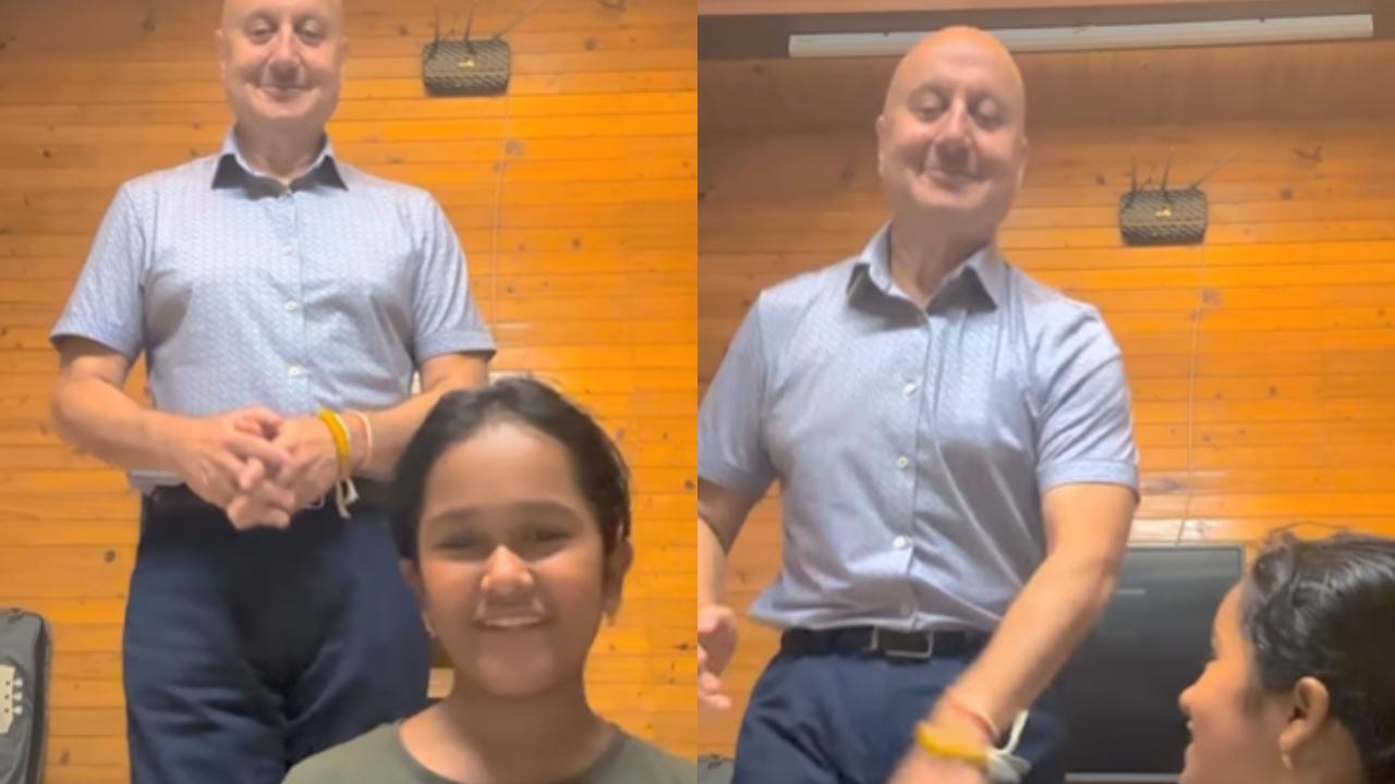 Watch: Satish Kaushik's daughter makes reel with Anupam Kher; says 'papa was a better dancer' 