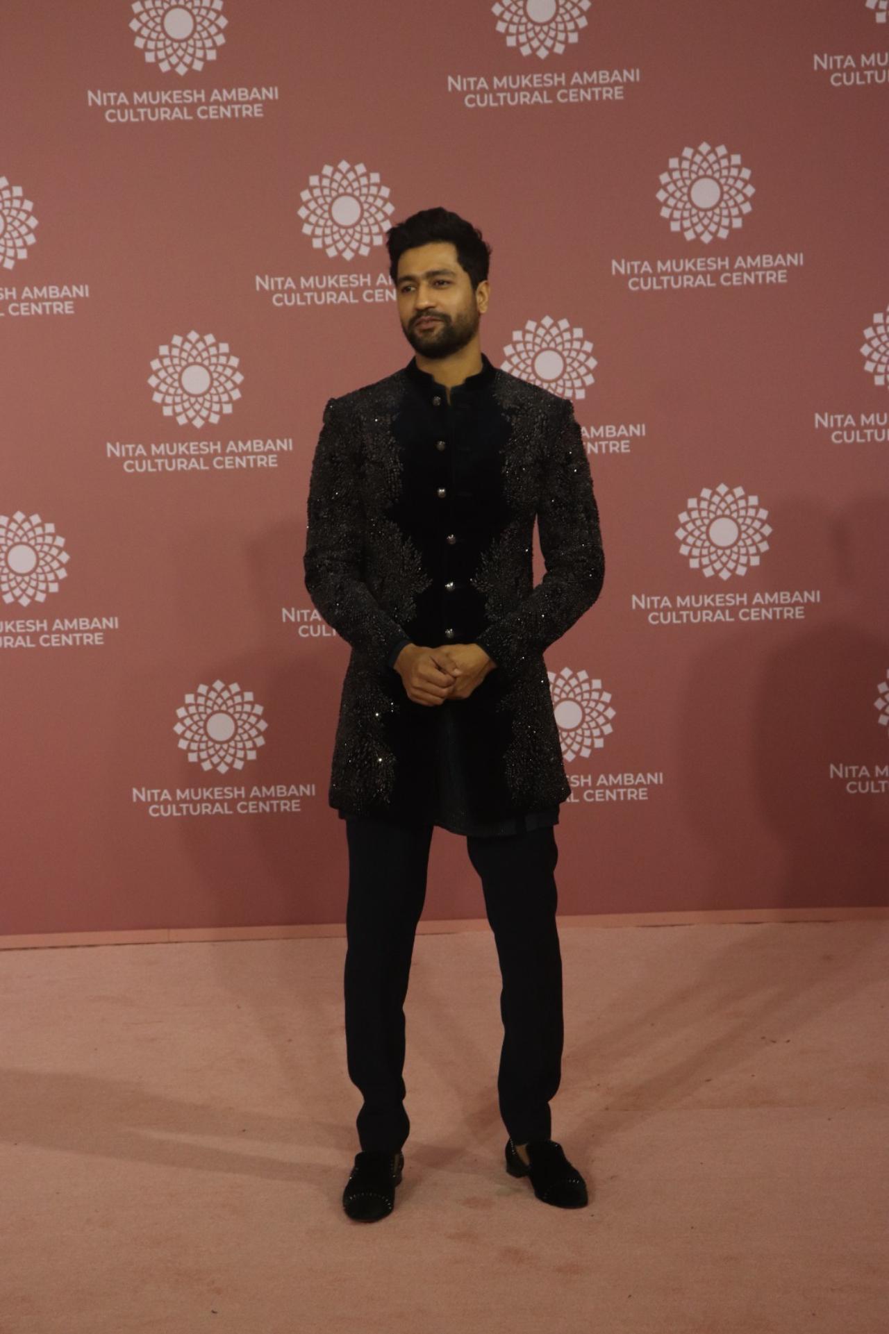 Vicky Kaushal looked dapper in an all-black outfit for the day 2 event of the grand opening of NMACC