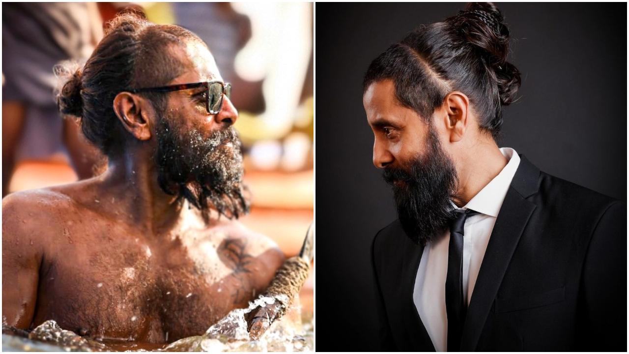 Tamil star Vikram has been flaunting long hair and an overgrown beard for his next film 'Thangalaan'