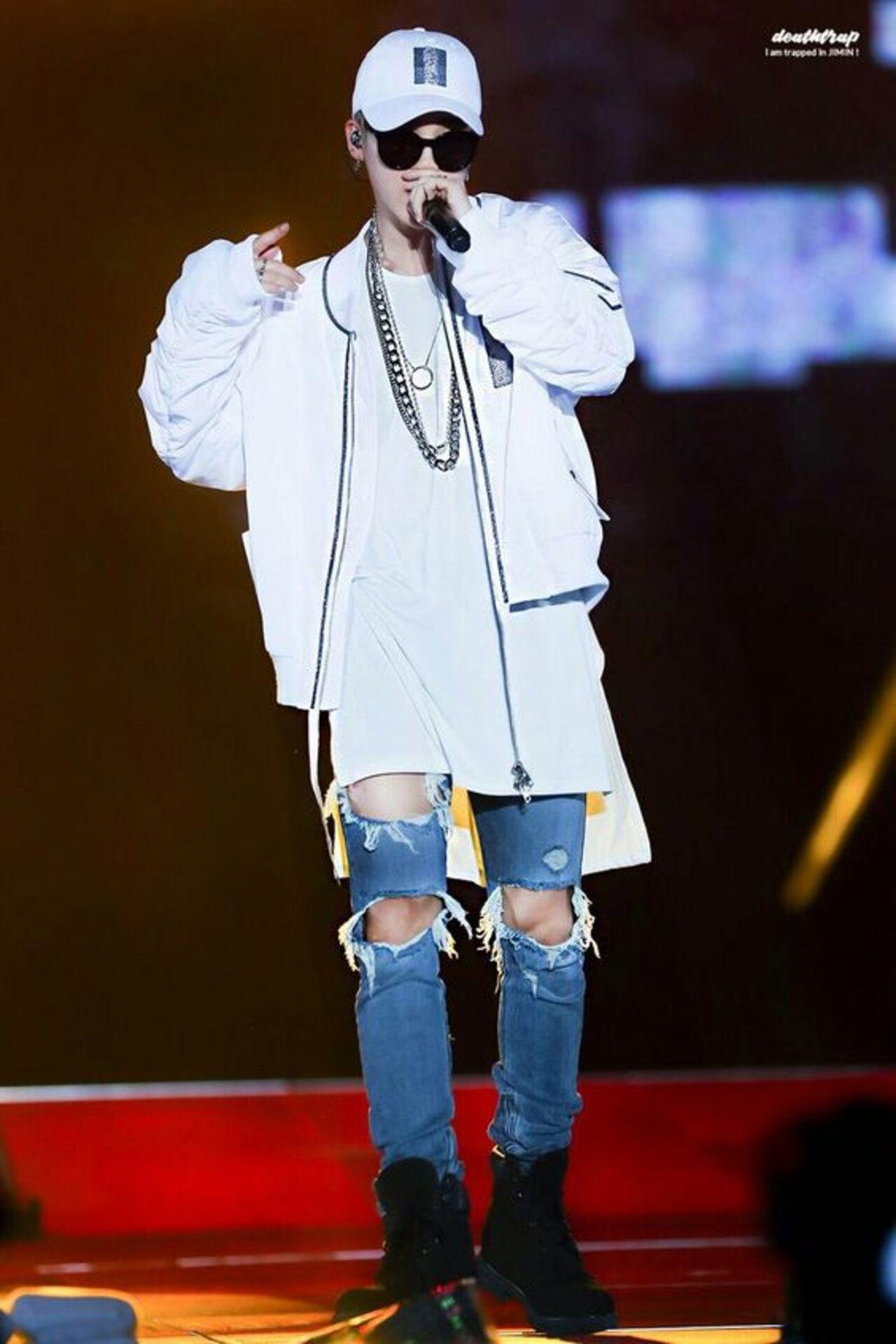 Jimin often feels embarrassed about his early days in BTS, when their fashion corresponded to their musical orientation which was rooted more in heavy rap and hip-hop. The septet often donned heavy metallic jewellery, oversized vests and kohl. However, Jimin proudly reclaimed that style during a unusual rap-performance at a BTS concert