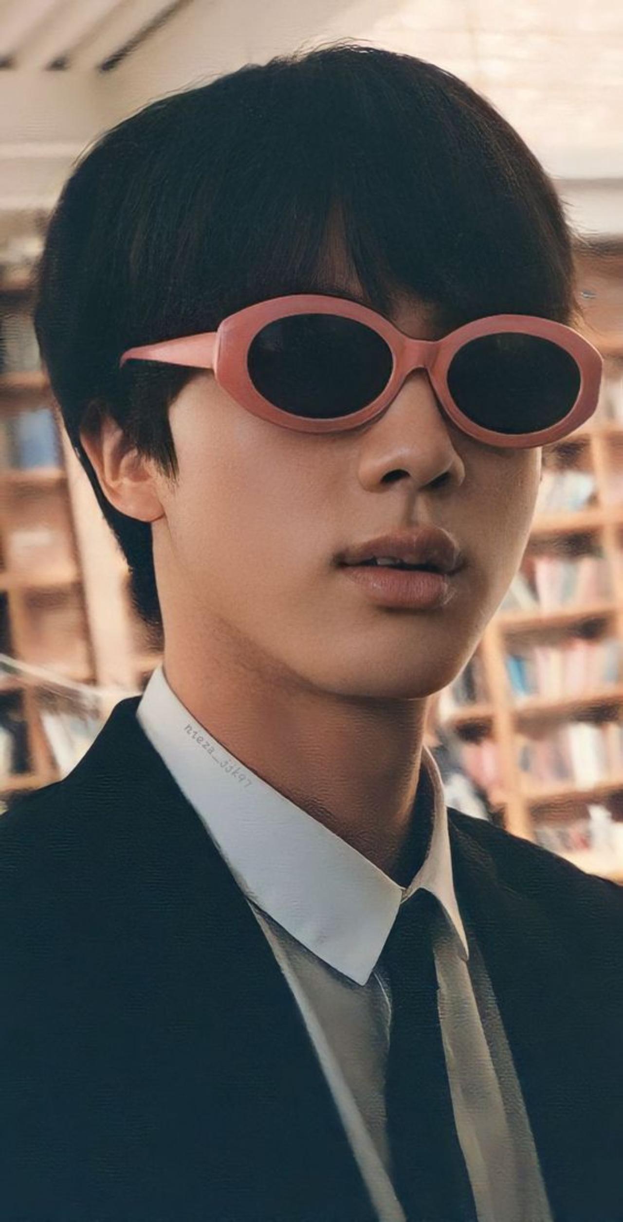 Kim Seokjin has a never-ending love affair for the most eccentric pairs of sunglasses. Not to mention his bowl cut makes him look even more hilarious!
