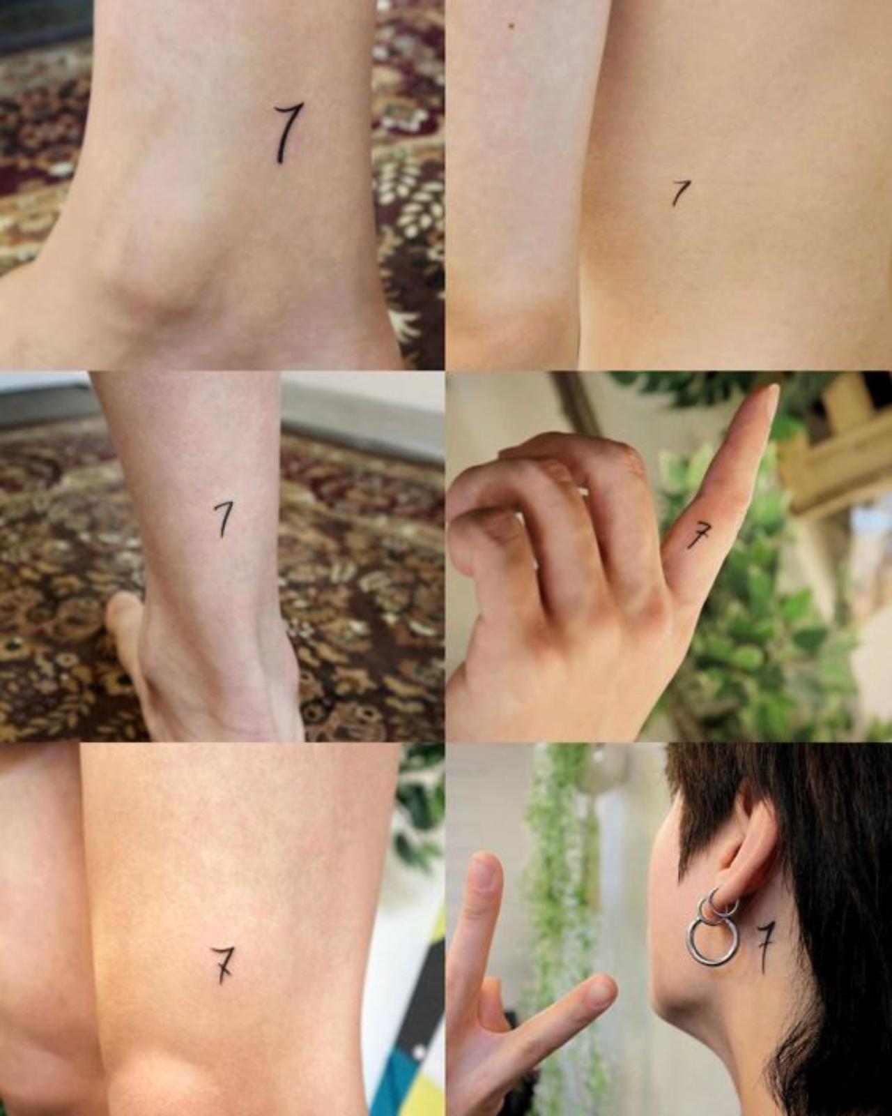 The BTS members have all gotten the number '7' tattooed on different parts of their body as a tribute to their personal and professional bond. For many of them, it's their only tattoo (that we know of!) For instance, Namjoon got it inked on his ankle, while Jin went the risque route and posted photos of his tattoo on his lower back