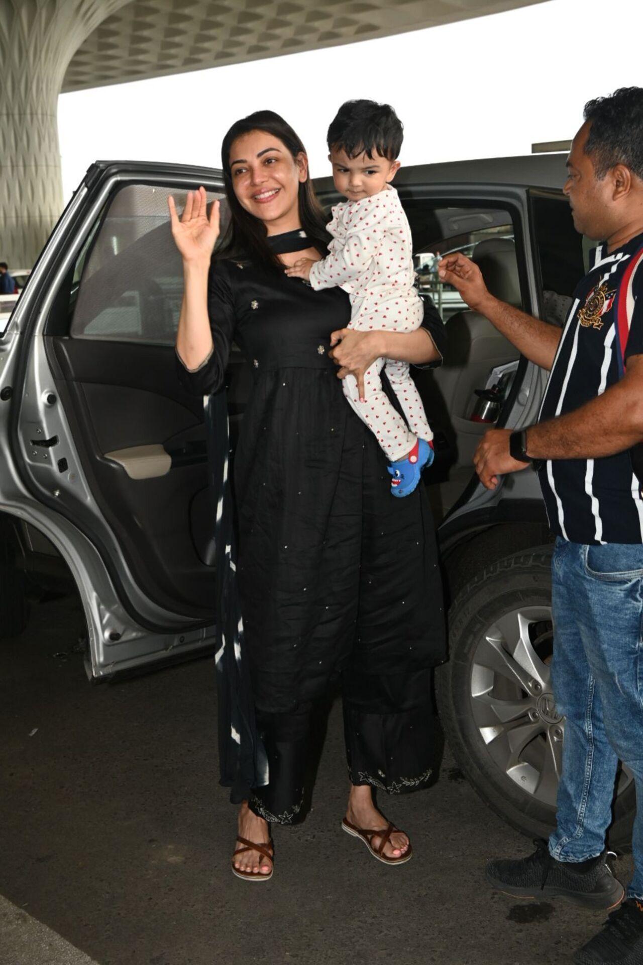 Kajal Aggarwal was spotted at the airport
