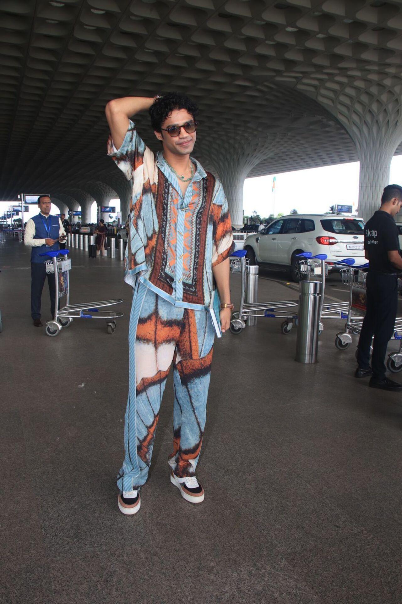 Babil Khan wore a funky outfit as he was spotted at the airport