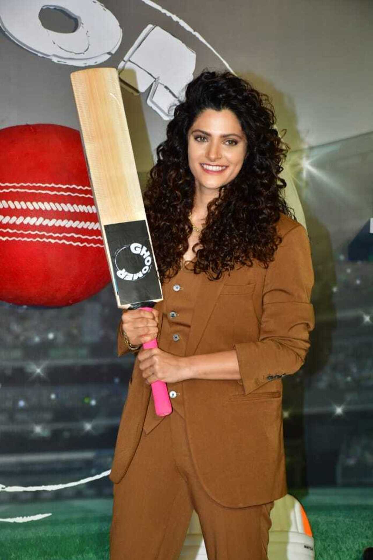 Saiyami Kher looked gorgeous in her all-brown outfit as she was clicked while attending the trailer launch event of 'Ghoomer'