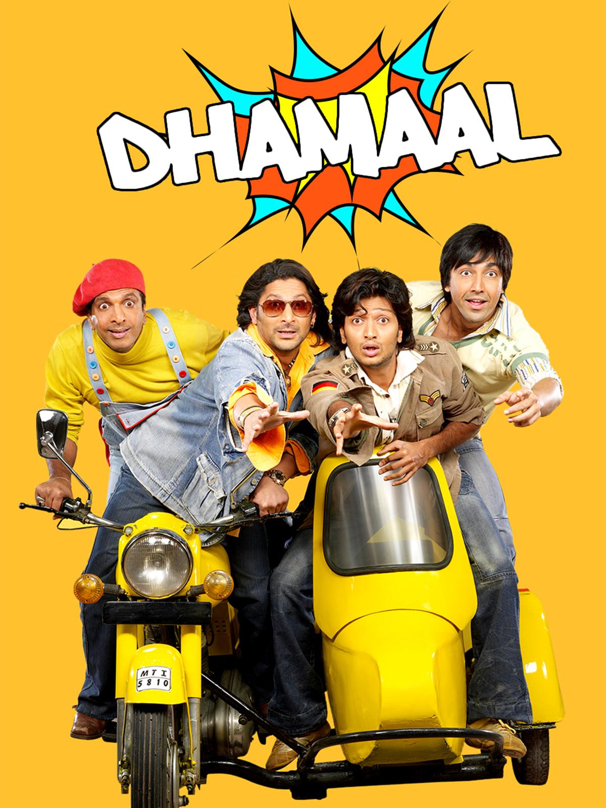 Dhamaal: An adventure-filled comedy about four friends chasing a hidden treasure through a series of uproarious escapades. 