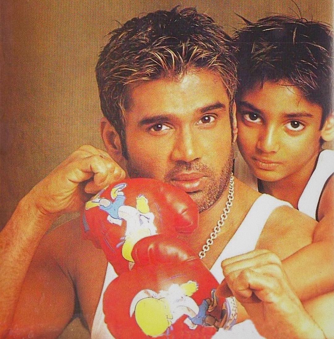 A bond beyond words: Suniel Shetty and Ahaan's special father-son connection.
