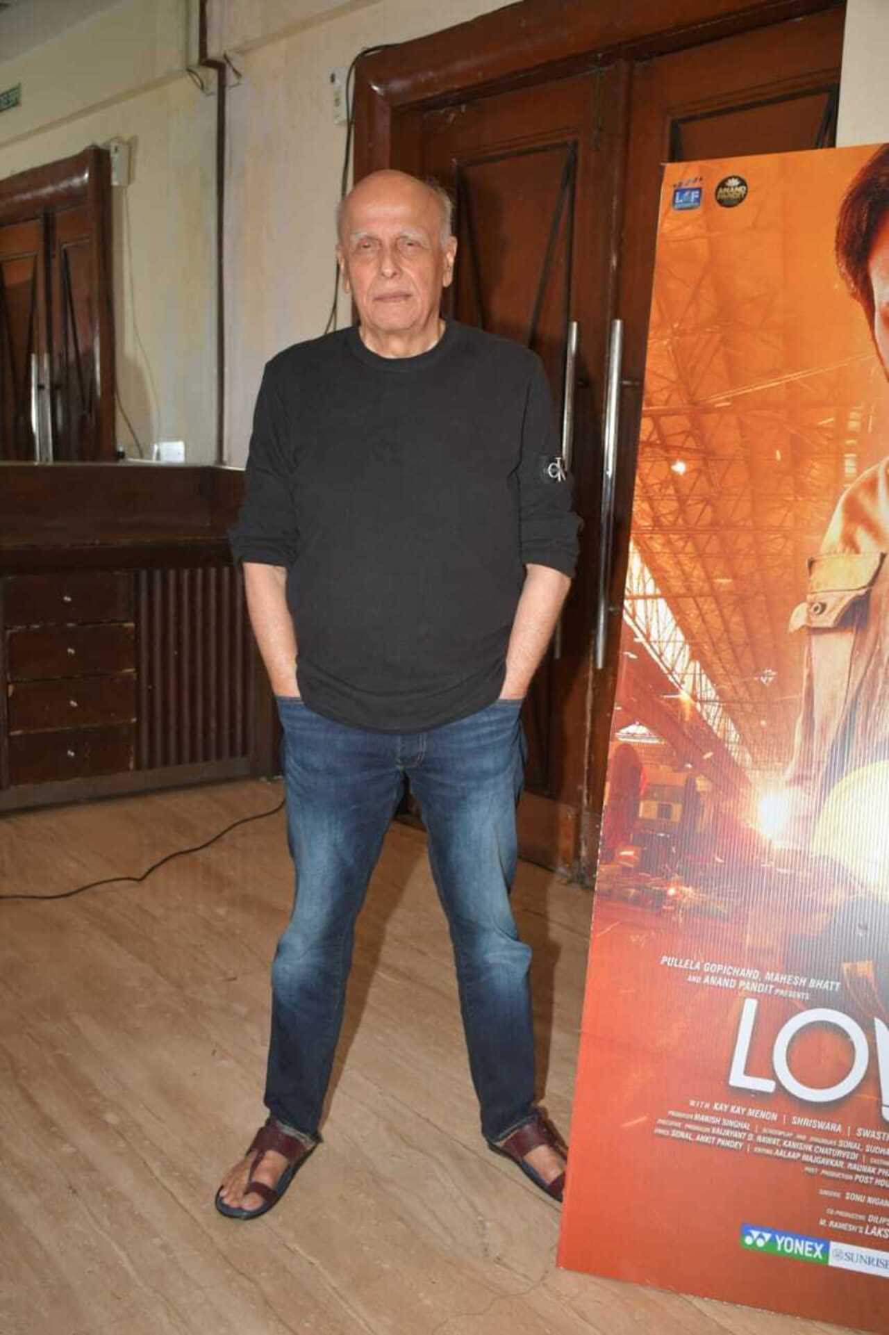 Director Mahesh Bhatt was spotted in the city as he attended the press conference of sports drama film 'Love All'