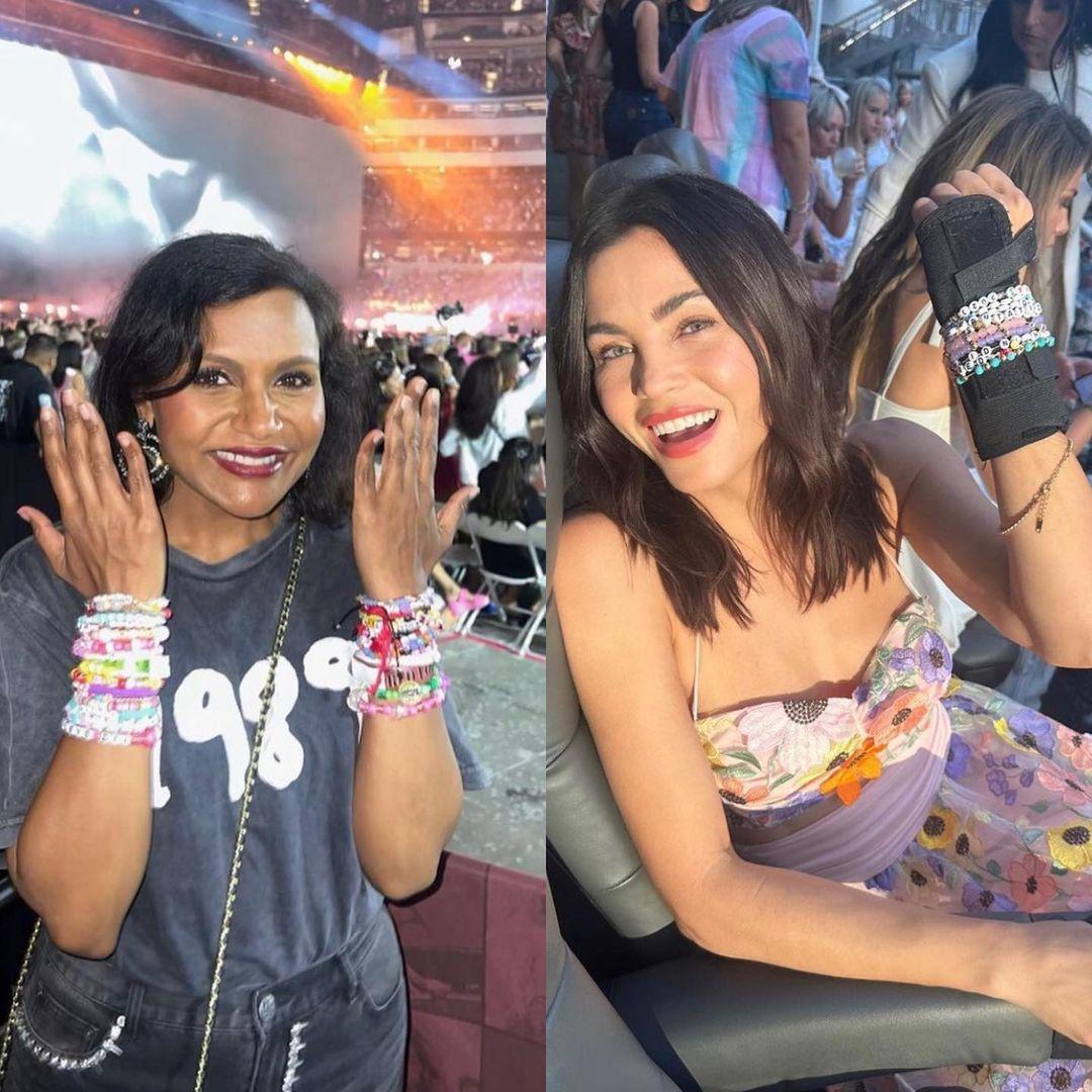 Mindy Kaling and Jenna Dewan were seen at one of Taylor's recent concert in Los Angeles