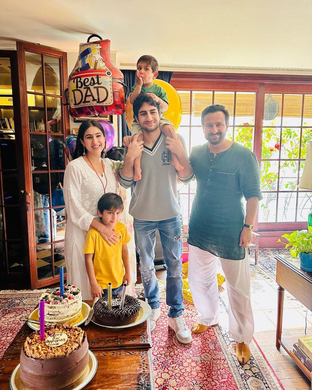 Sara Ali Khan exuded elegance and grace as she adorned a pristine white salwar ensemble for her father's birthday celebration. 