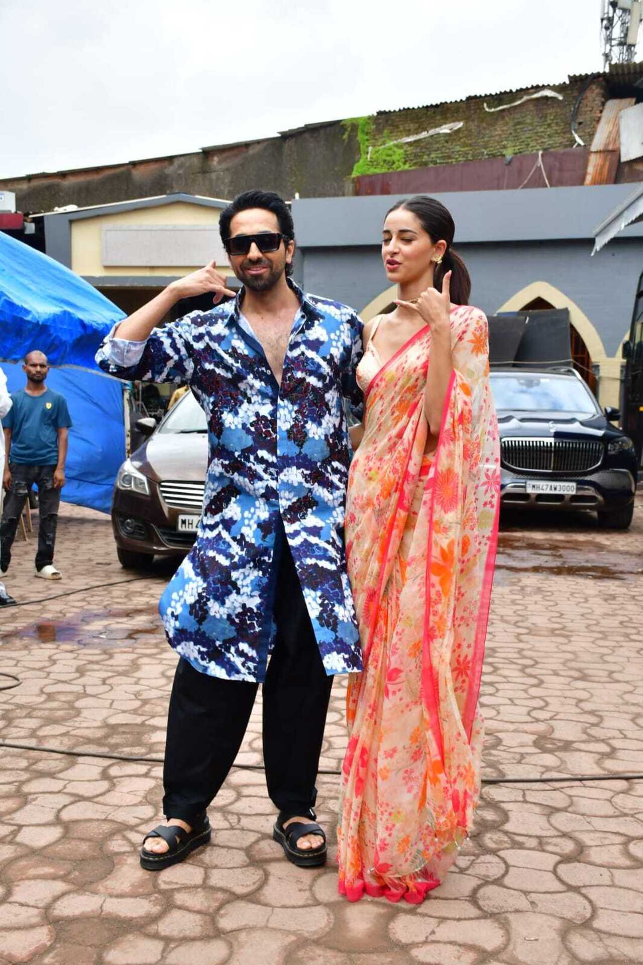 Ananya Panday and Ayushmann Khurrana were spotted promoting their film 'Dream Girl 2'. The two looked absolutely adorable 