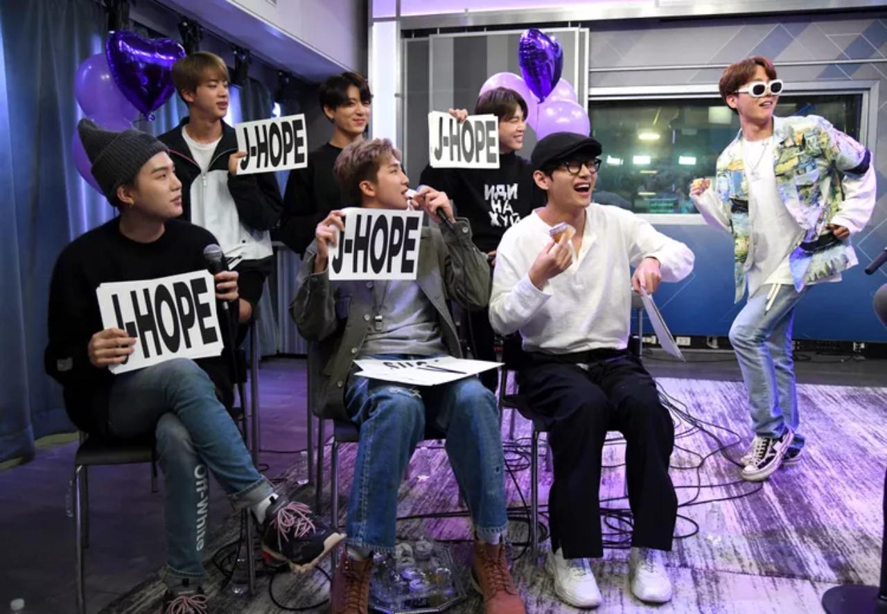 During this BTS interview, the members were asked who spends the most money when on tour. The answer? Unanimously - J-Hope! Hobi owned up to his guilty pleasures in style, performing a cute dance in fashionable jacket and sunglasses