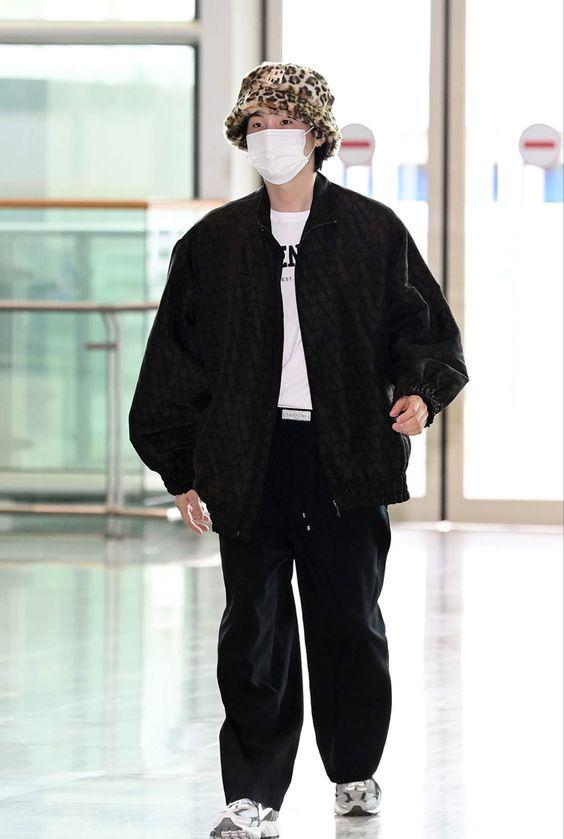 BTS Suga Travels With A Fashionable Laidback Airport Outfit