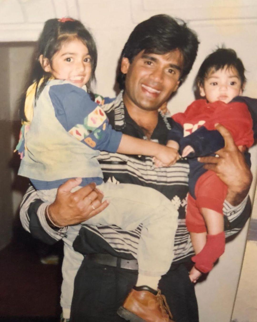 Athiya and Ahaan making every day special for Suniel Shetty!