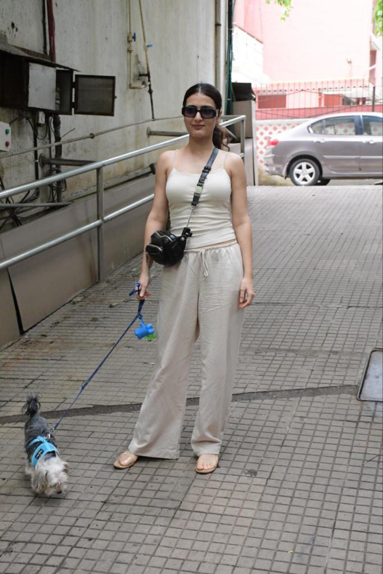 Fatima Sana Shaikh was clicked in Khar with her furry friend