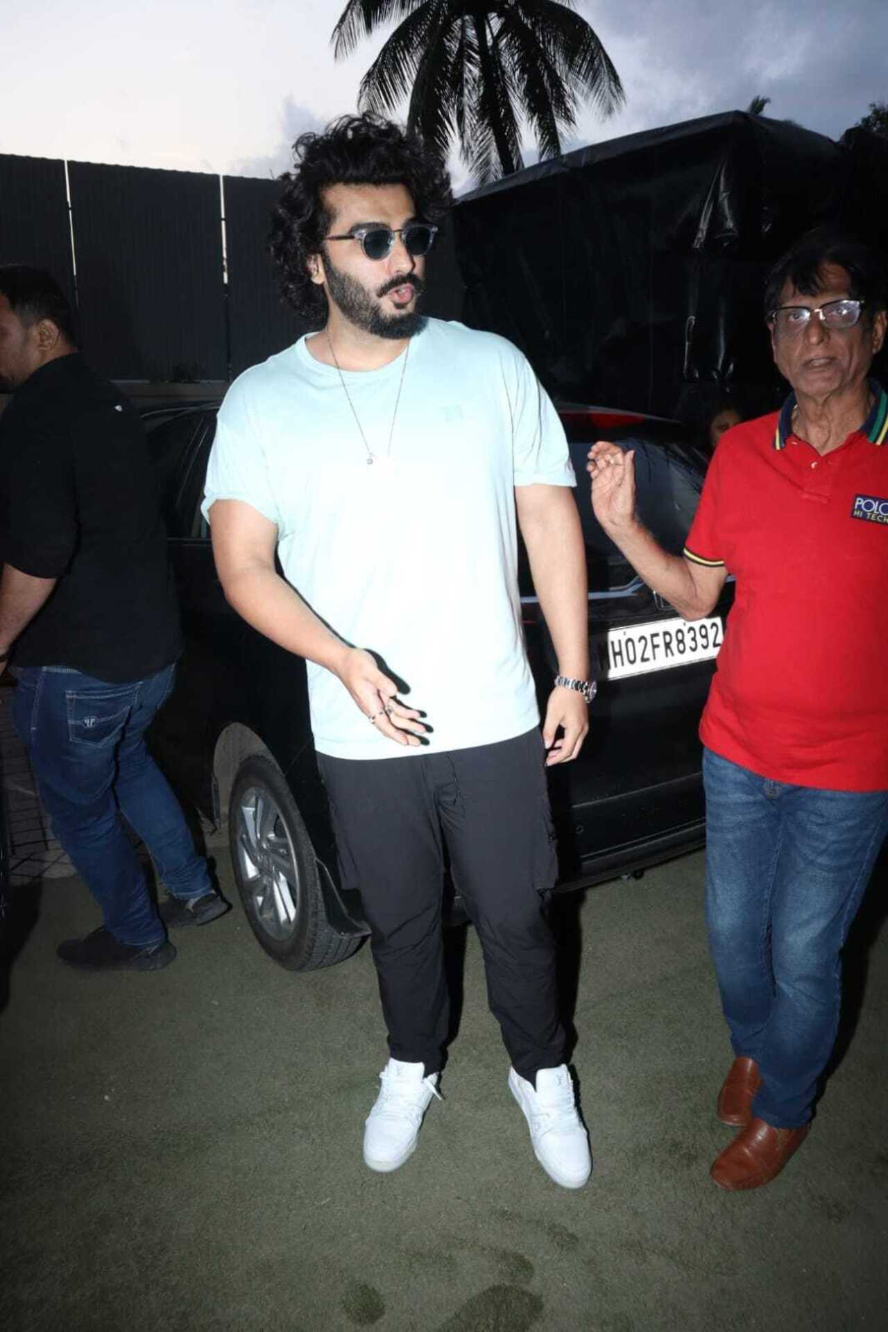 Arjun Kapoor was snapped in a cool T-shirt and stylish black jeans