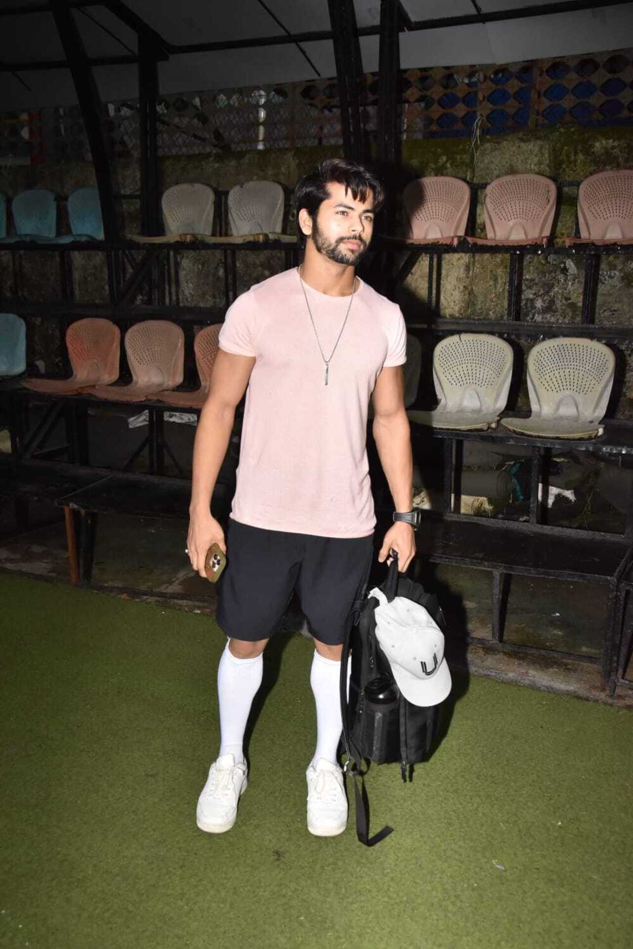Siddharth Nigam was snapped as he went for a football practice session