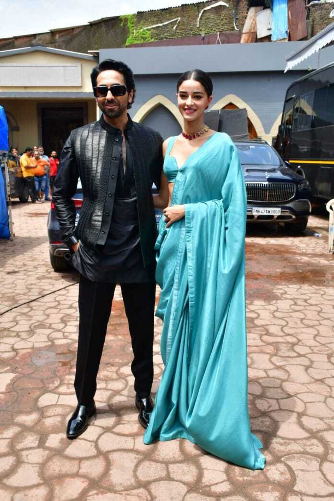 Later in the day, Ayushmann and Ananya were snapped again in a totally different look